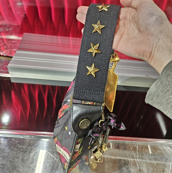 NWOT Betseyville Betsey Johnson Black & Gold Traditional Tattoo Vintage Purse - Picture 4 of 11